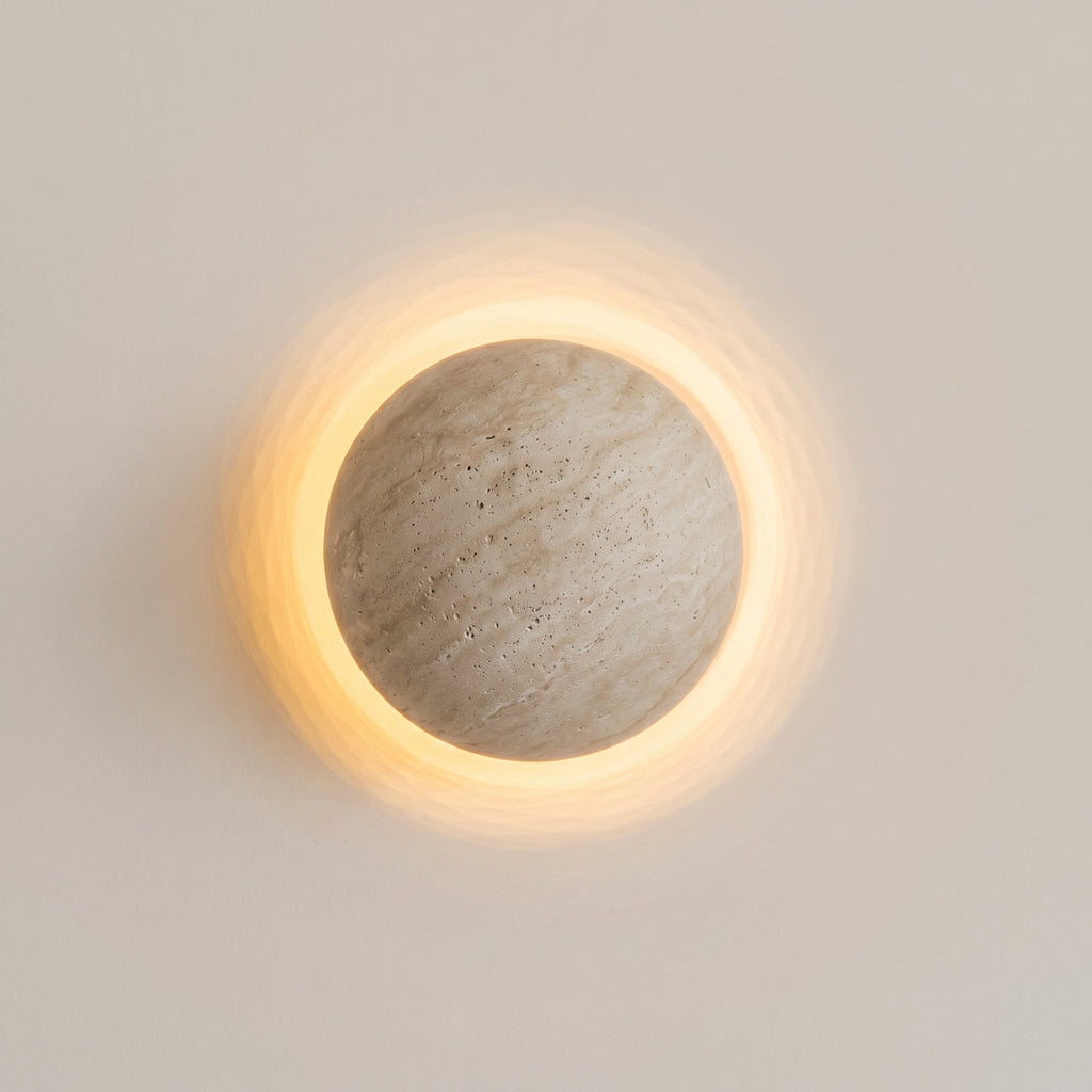 Halo Sconce – Travertine