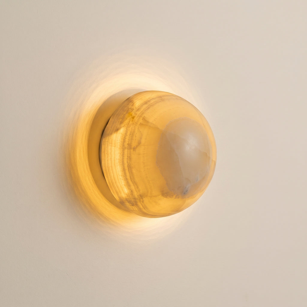 Halo Sconce – Milky Onyx