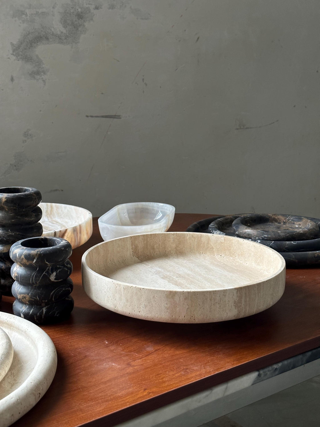 Travertine Serving Plate
