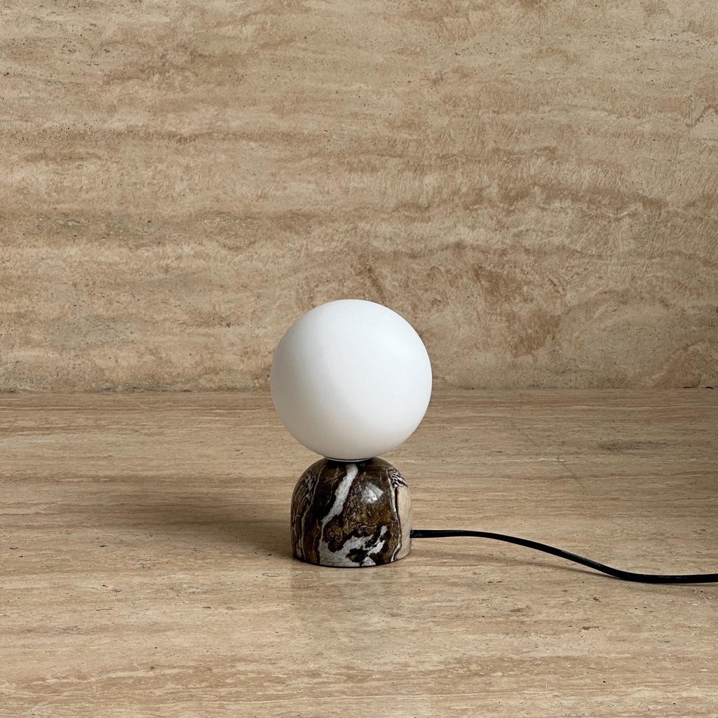 Handmade Calacatta Viola Marble Lamp: Small Chic Table Lamp