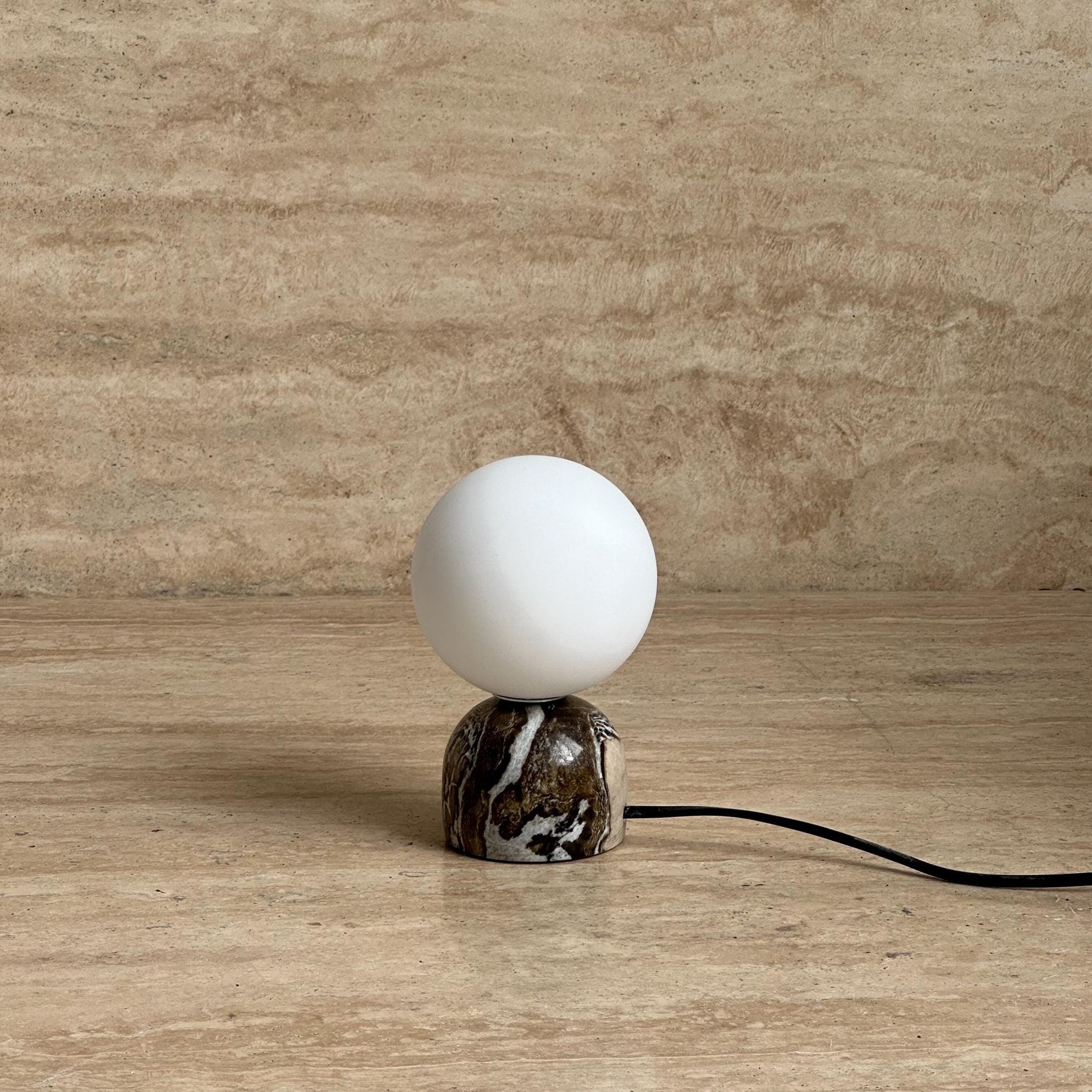 Handmade Calacatta Viola Marble Lamp: Small Chic Table Lamp