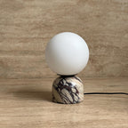 Handmade Calacatta Viola Marble Lamp: Small Chic Table Lamp
