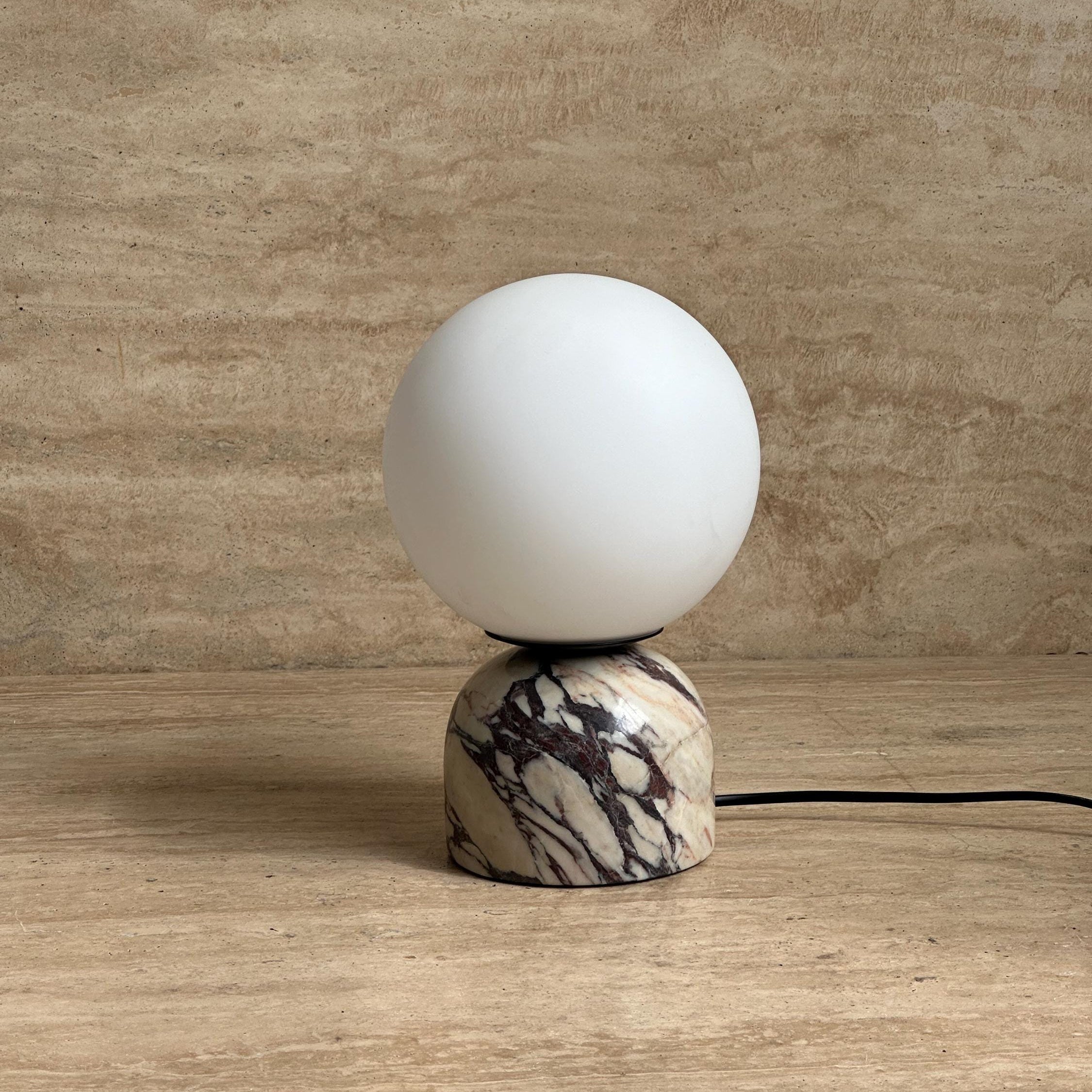 Handmade Calacatta Viola Marble Lamp: Small Chic Table Lamp
