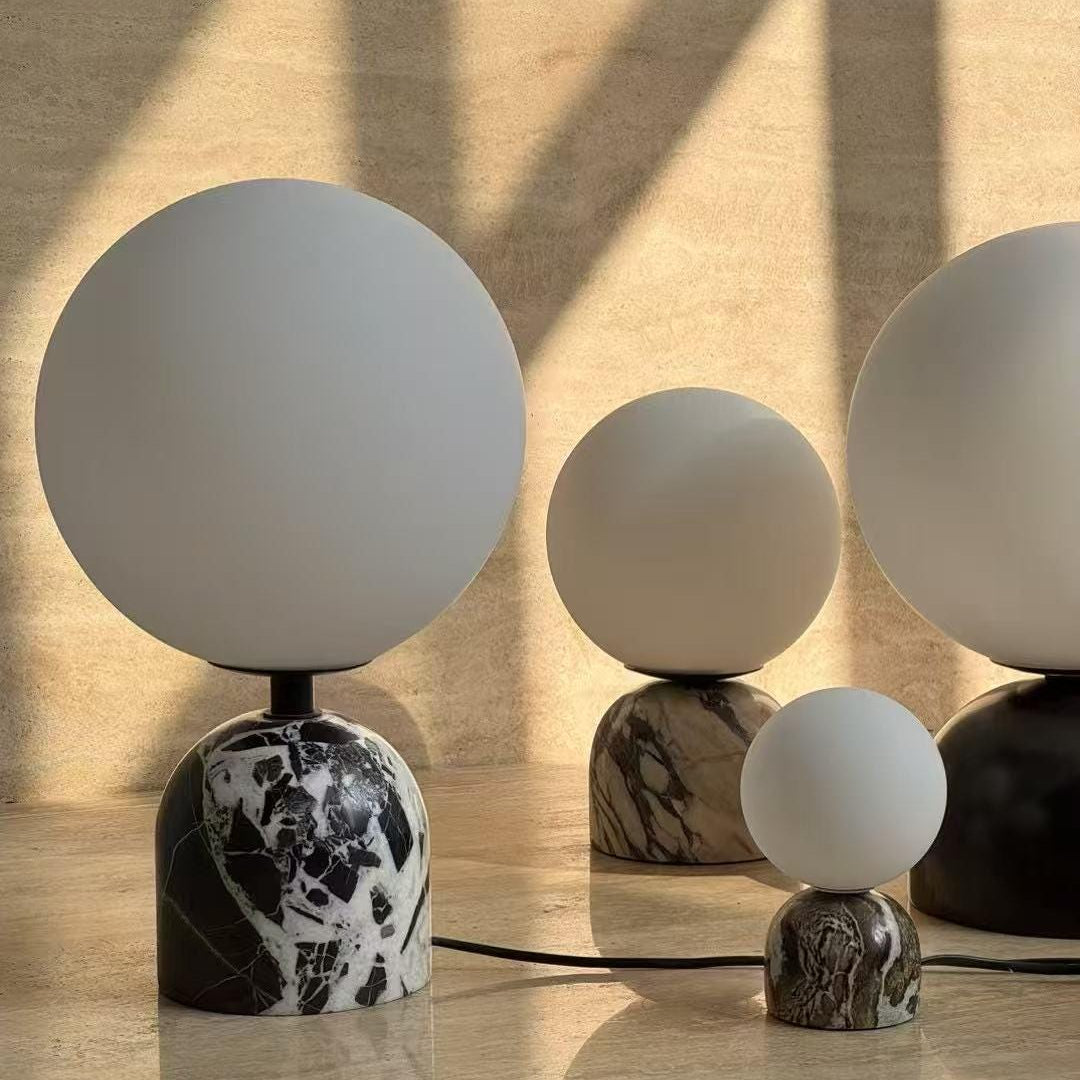 Handmade Calacatta Viola Marble Lamp: Small Chic Table Lamp