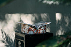 The V Bookstand - Calacatta Viola Rosso