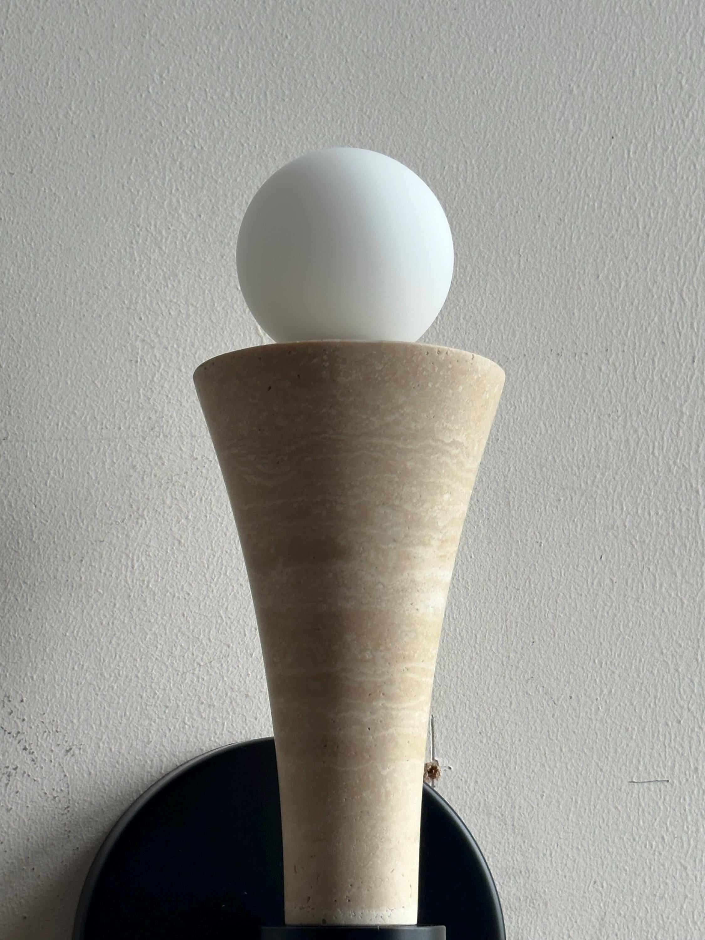 Calyx Sconce - Travertine