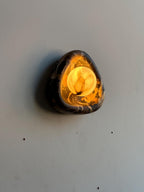 Round Edge Sconce with alabaster globe