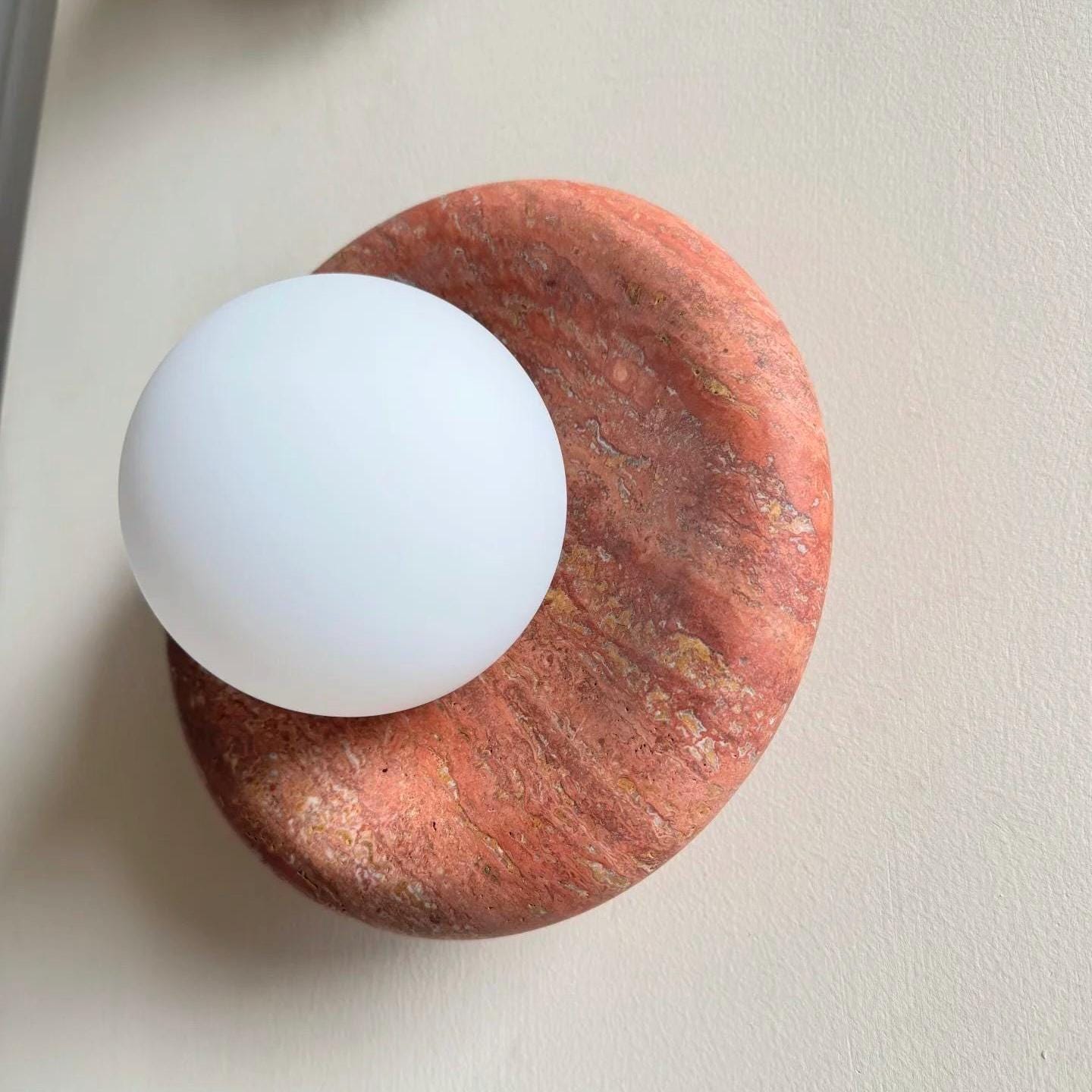 Marlowe Sconce - Travertine Rosso