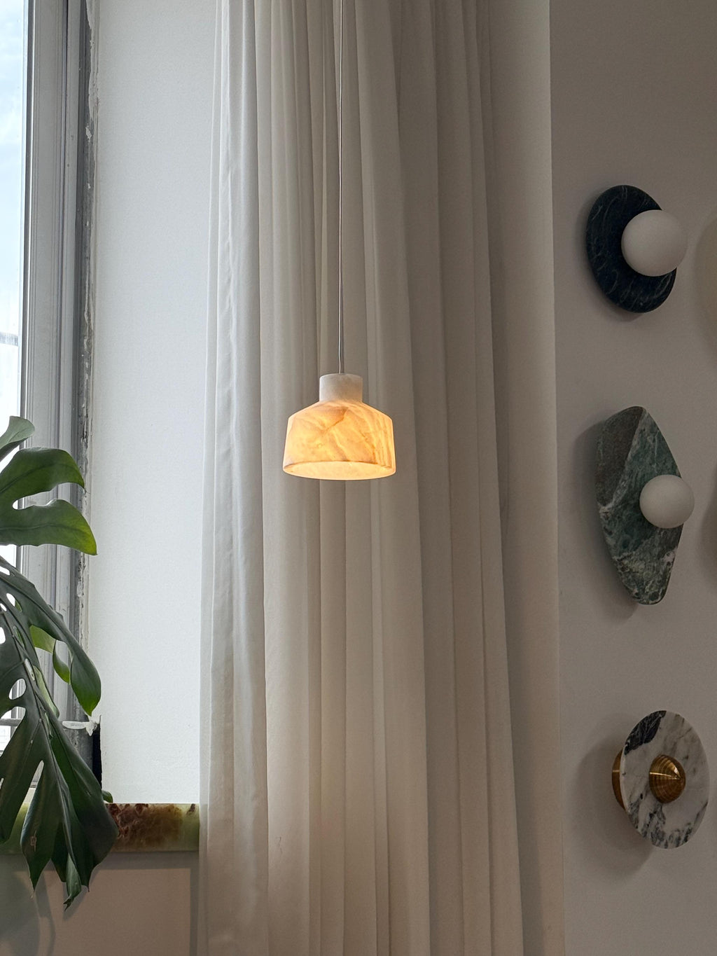 Autumn Glow Pendant - Alabaster
