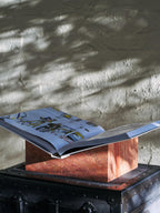 The V Book Stand - Travertine Rosso