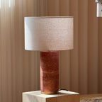Colonna Table Lamp - Travertine Rosso