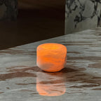 Artisanal Natural Alabaster Cylinder Bowl