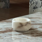 Artisanal Natural Alabaster Cylinder Bowl