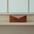 The V Book Stand - Travertine Rosso