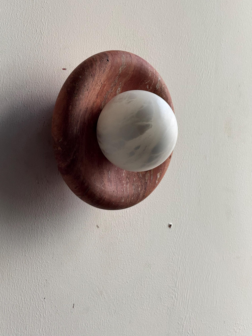 Marlowe Sconce - Travertine Rosso