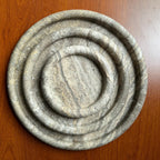 Atoll Round Tray - Silver Travertine