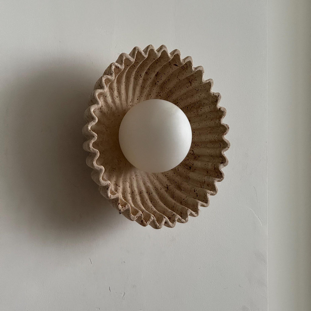 Echinus Sconce - Travertine