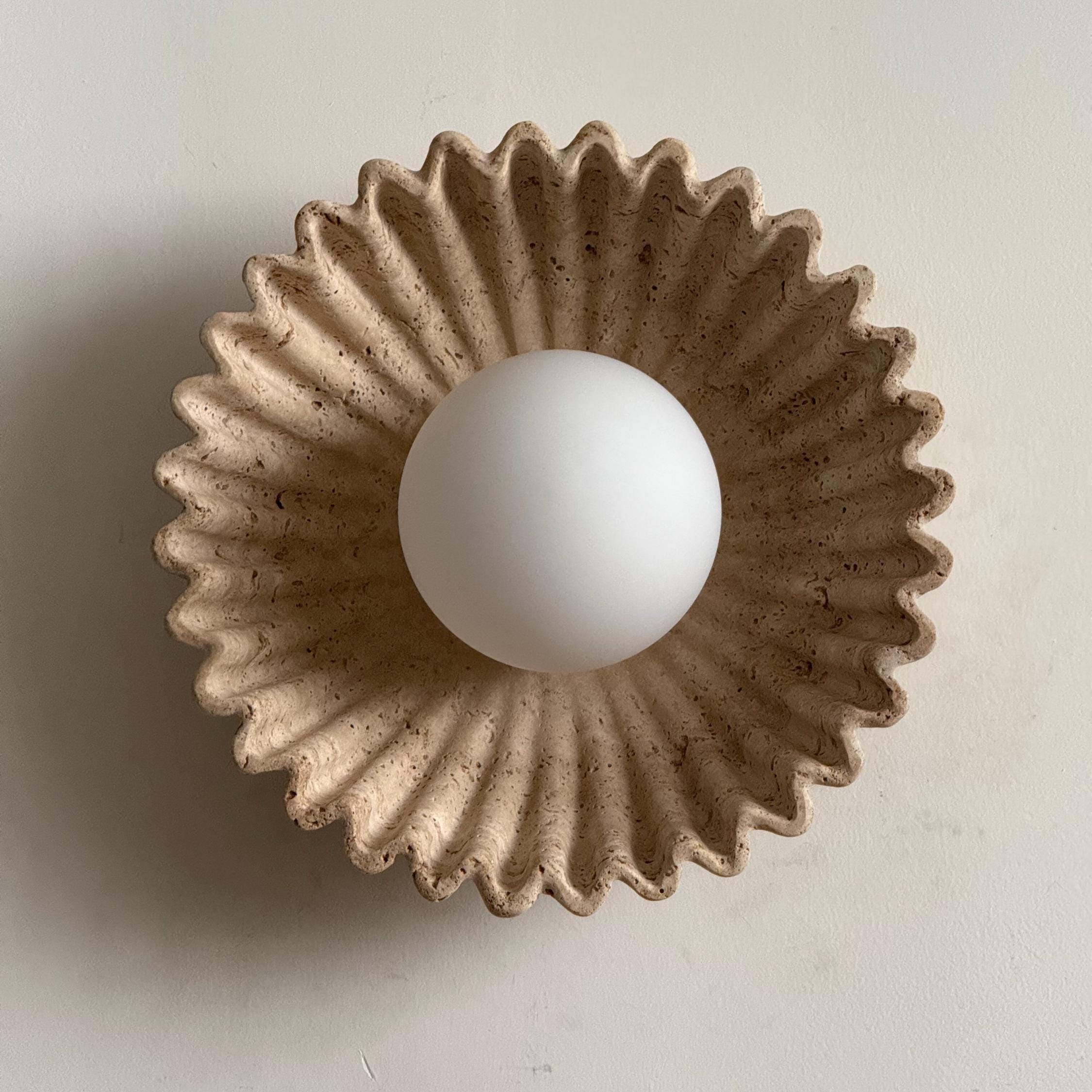 Echinus Sconce - Travertine
