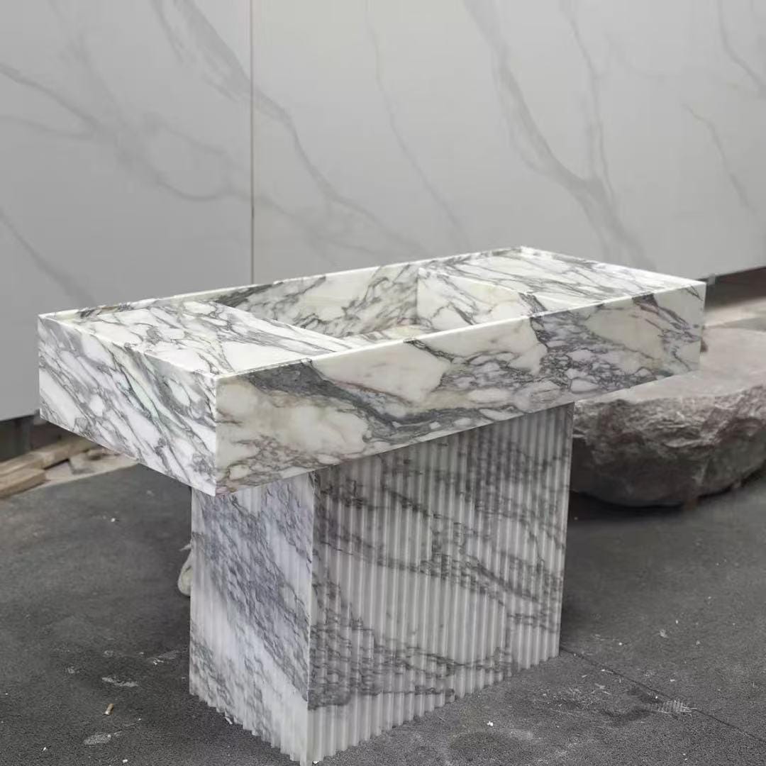 Customized Handcarved Marble Sink – Match your sink with your marble light for Bathroom Vanities