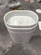 Customized Handcarved Marble Sink – Match your sink with your marble light for Bathroom Vanities