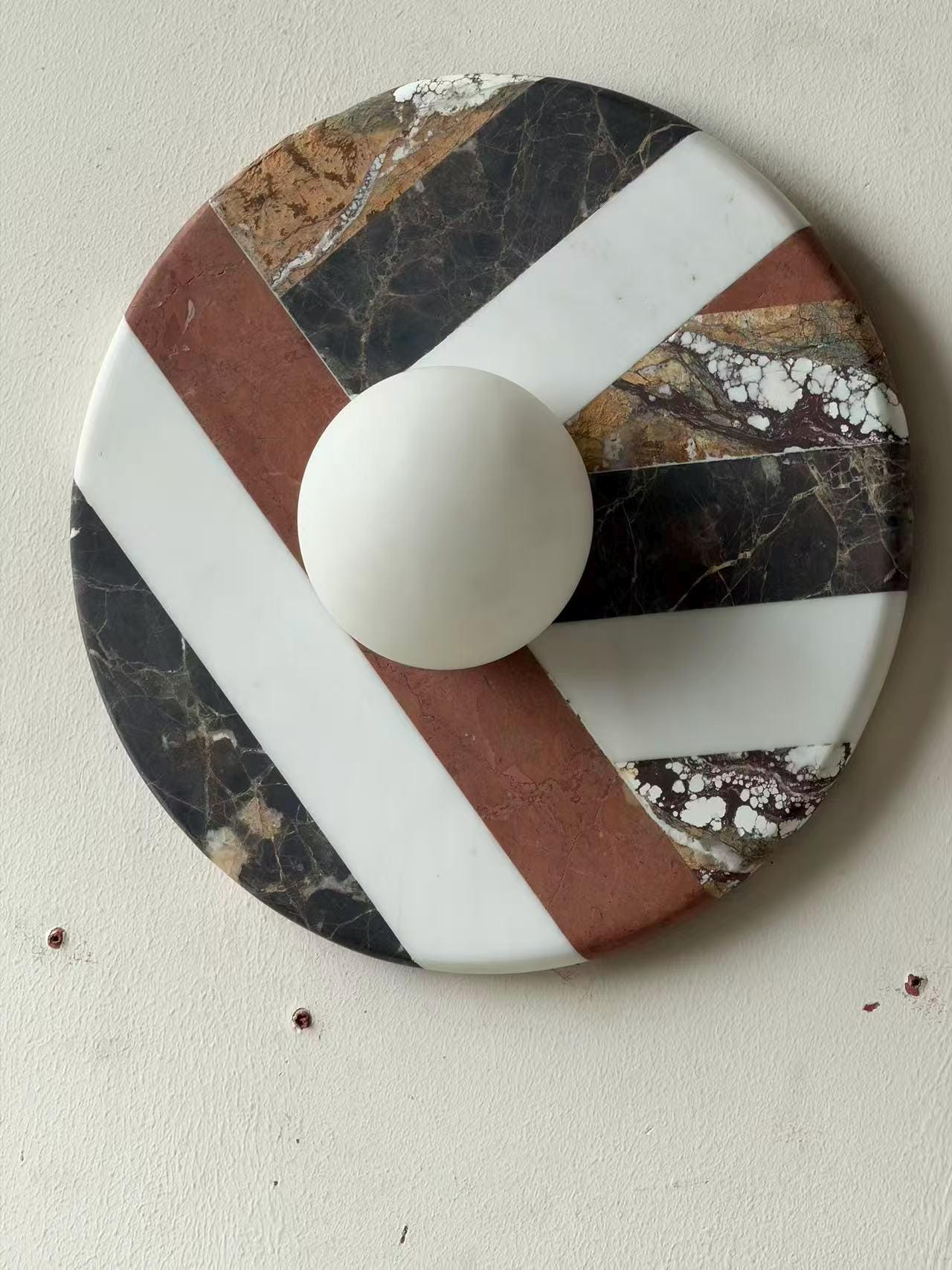 Multi-Marble Inlay Sconce