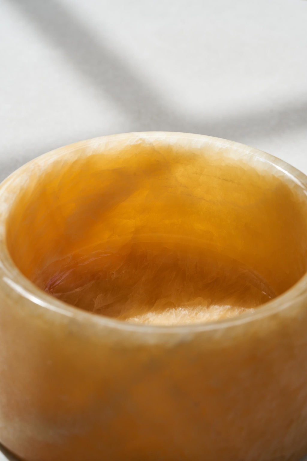 Luxury Yellow Onyx Pet Bowl