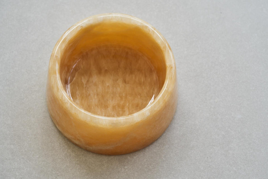Luxury Yellow Onyx Pet Bowl