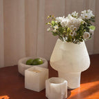Pedestal Vase - Alabaster