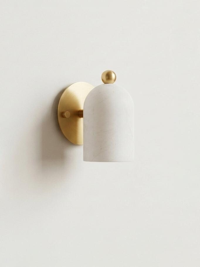 Eleanor Alabaster & Brass Sconce