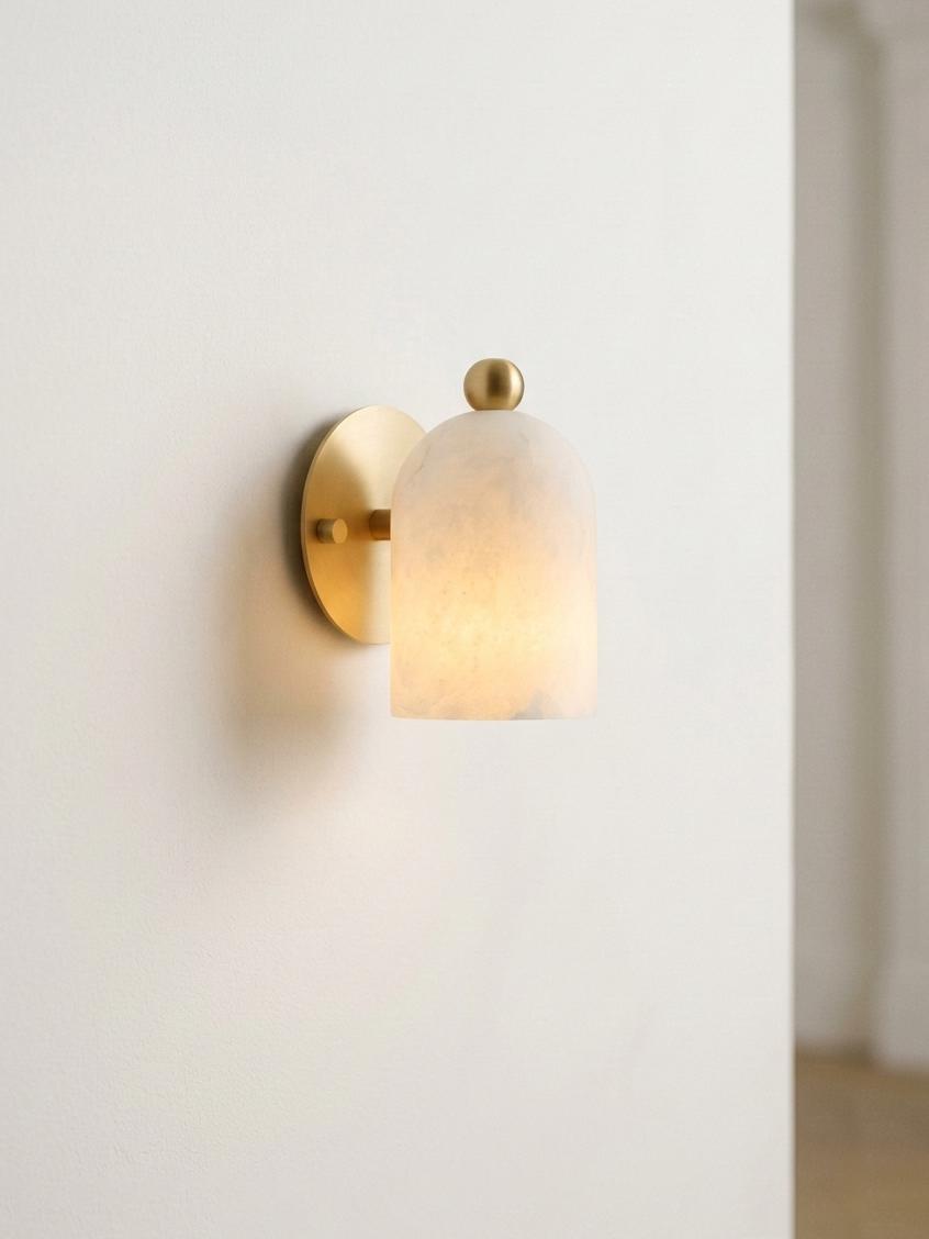 Eleanor Alabaster & Brass Sconce