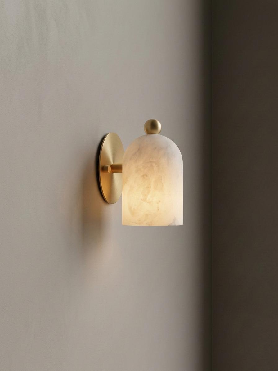 Eleanor Alabaster & Brass Sconce