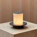 Portable Alabaster Cylinder Lamp – Cordless Night Light