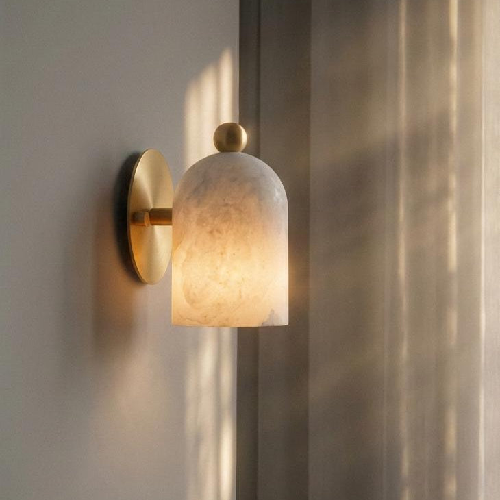 Eleanor Alabaster & Brass Sconce