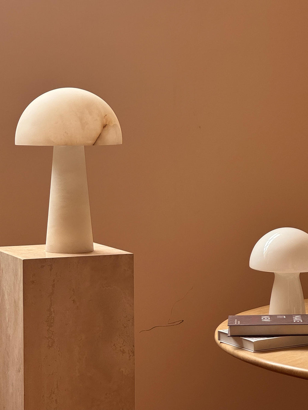 Mushroom Alabaster Table Lamp
