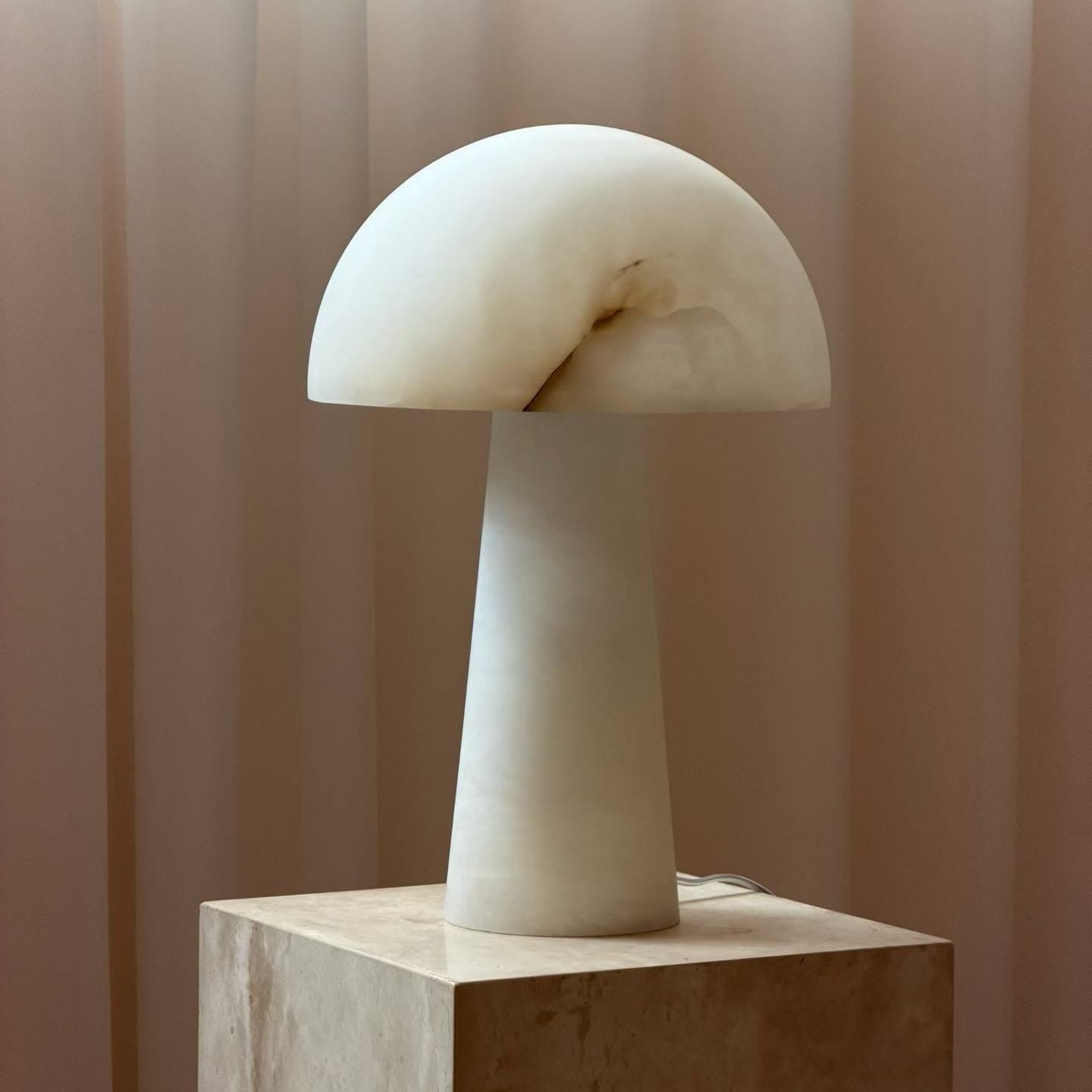 Mushroom Alabaster Table Lamp
