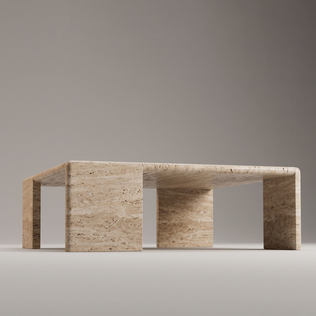 Monolith Coffee Table- Travertine