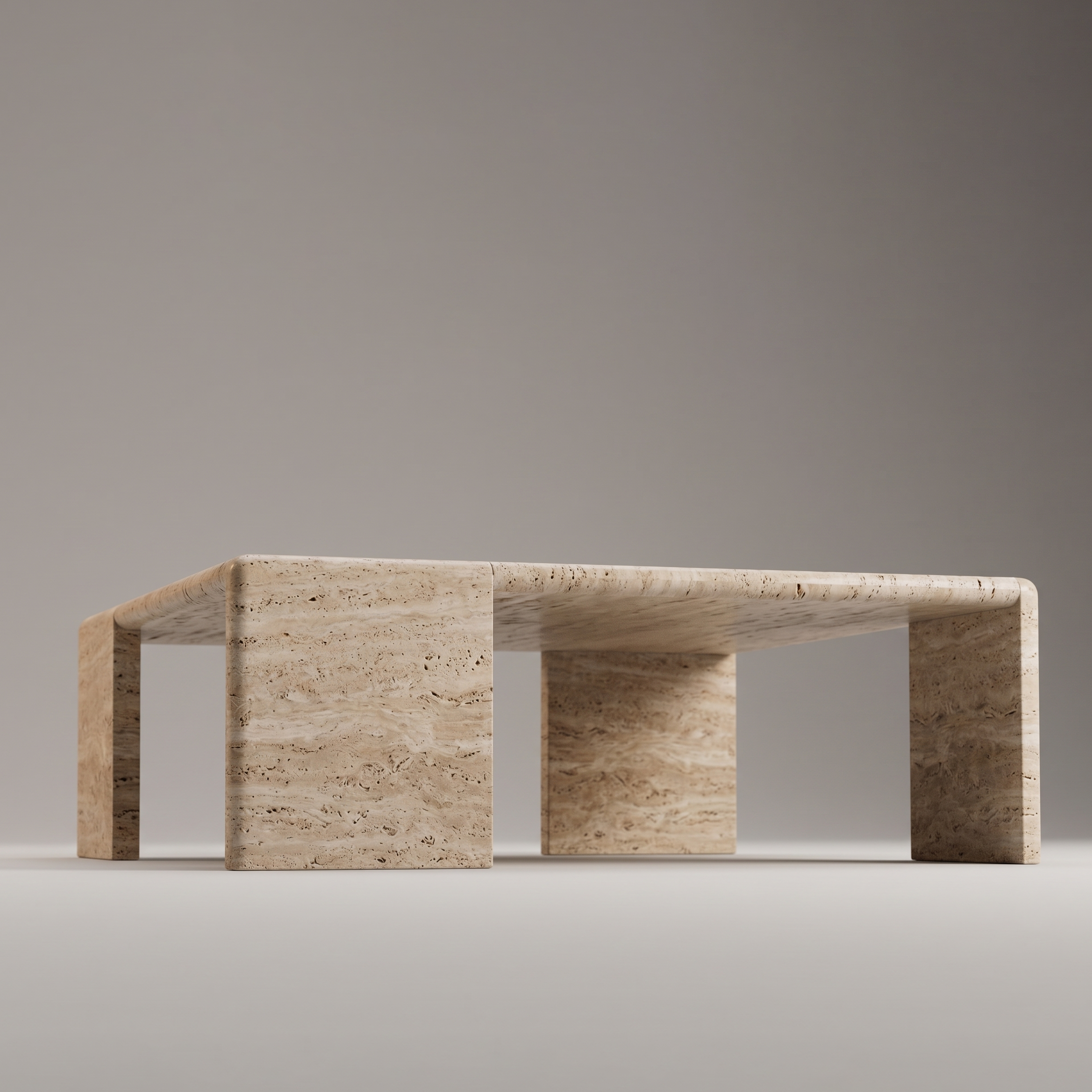 Monolith Coffee Table- Travertine