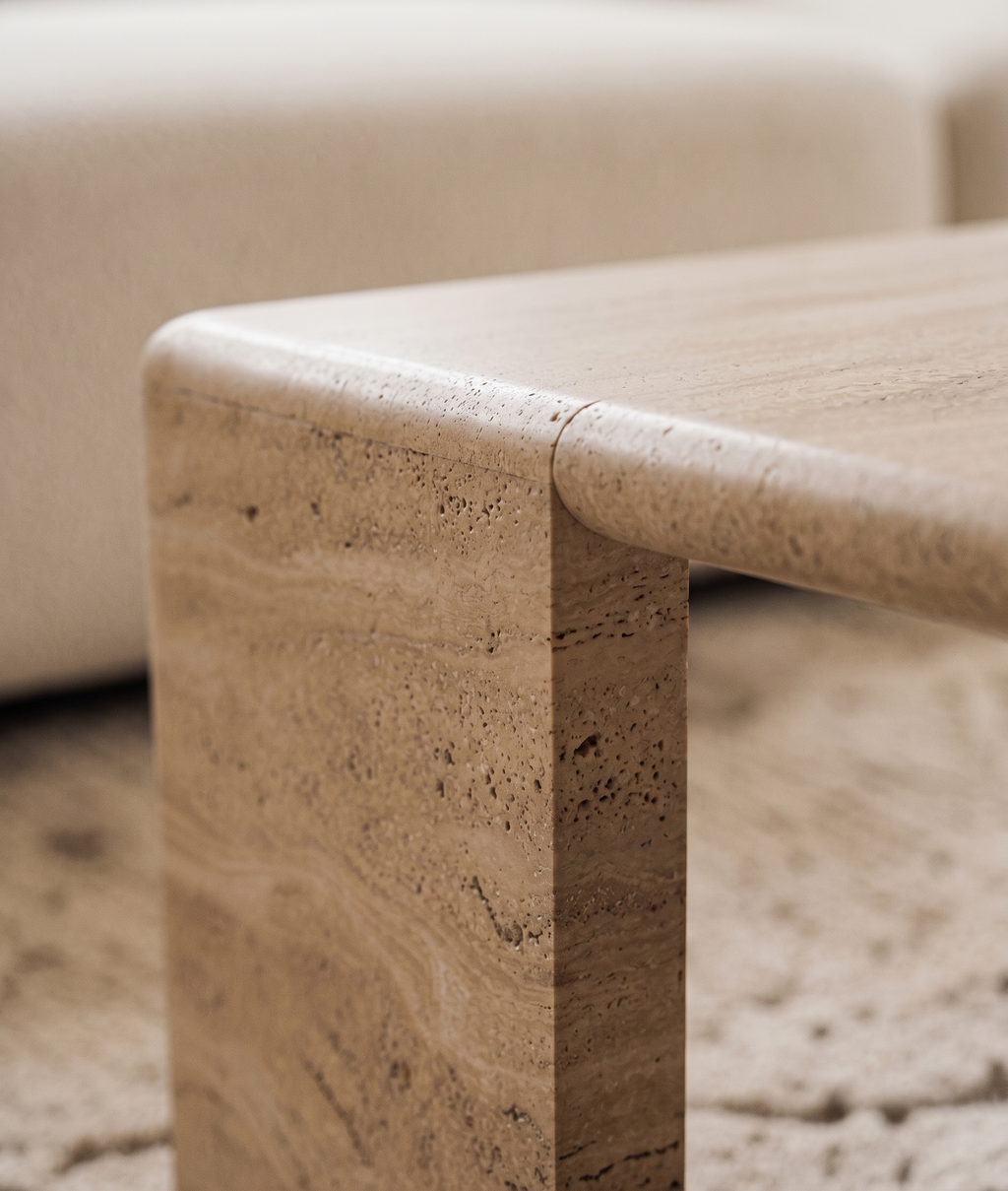 Monolith Coffee Table- Travertine