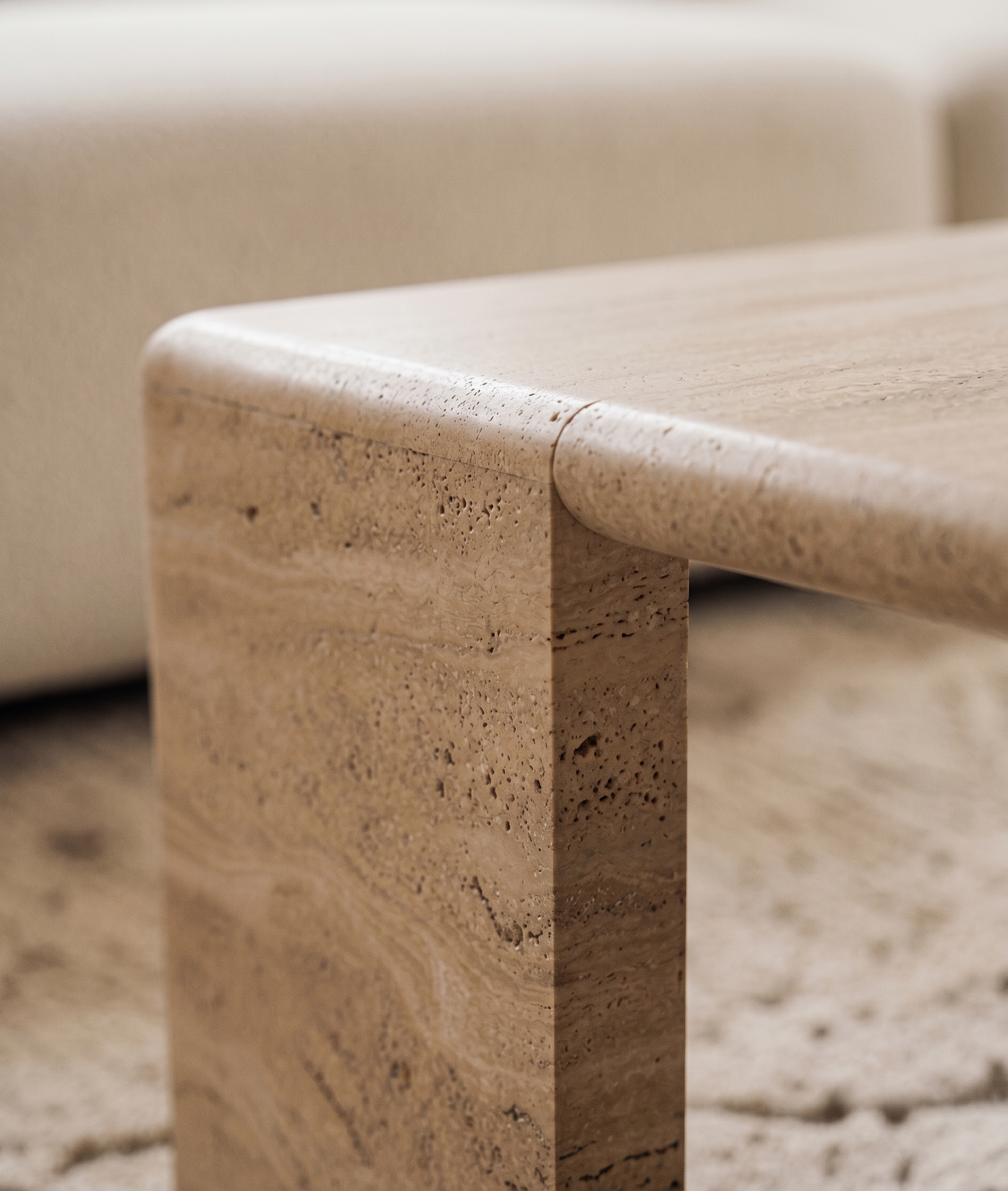 Monolith Coffee Table- Travertine